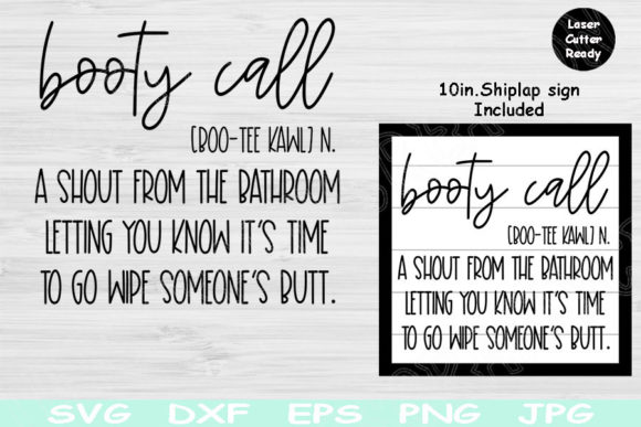 Booty Call Svg, Funny Bathroom Svg Files