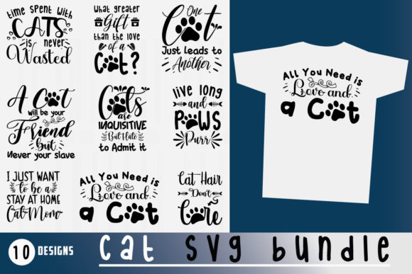 Funny Cat Svg Bundle for Real Embroidery Projects