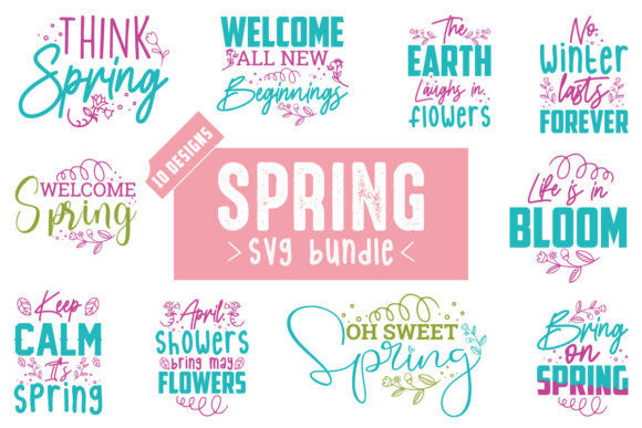 Spring SVG Bundle, Spring Quotes Bundle